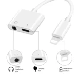 Lightning to 3.5mm Headphones Jack Adapter Charger + Aux Audio Splitter - Image 2