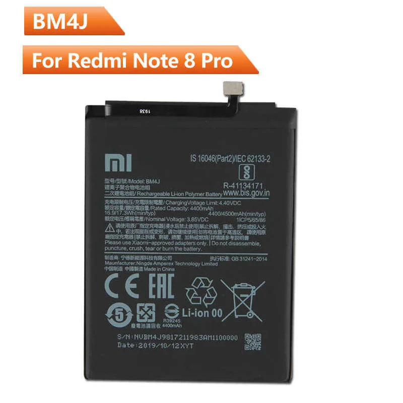 Battery-For-Xiaomi-BM4J-Redmi-Note-8-Pro-4500mAh.webp Battery For Xiaomi BM4J Redmi Note 8 Pro 4500mAh - Image 1