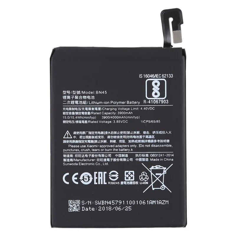 Battery-For-Xiaomi-BN45-Redmi-Note-5-Pro-4000mAh.webp Battery For Xiaomi BN45 Redmi Note 5 Pro 4000mAh - Image 1
