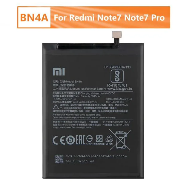 Battery-For-Xiaomi-BN4A-Redmi-Note-7-7-Pro-4000mAh.webp Battery For Xiaomi BN4A Redmi Note 7/7 Pro 4000mAh - Image 1