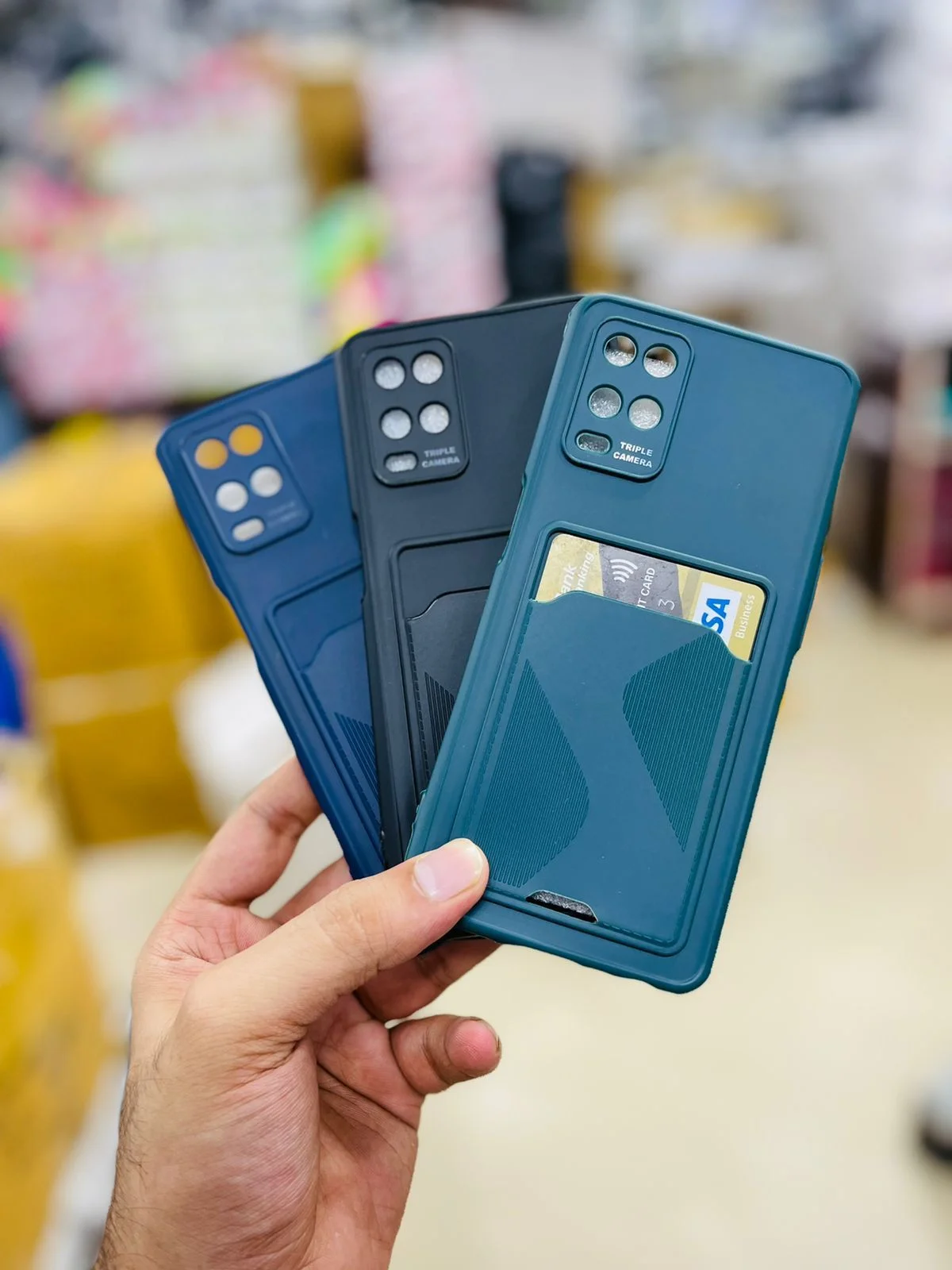 Soft-Silicone-Case-With-Card-Holder-Pocket.webp Soft Silicone Case With Card Holder Pocket - Image 1