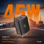 UNIX UX-229 45W GaN Dual Port Wall Charger - Image 2