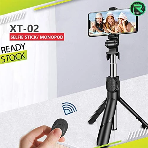 tripod.webp Wireless Bluetooth Foldable XT 02 Mini Tripod Extendable Selfie Stick - Image 1